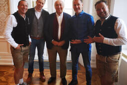Unser Songwriter Team: Stephan Herzog, Thomas Ortner, Dr. Paul Hertel, Mag. Franz Steiner, Lois Manzl